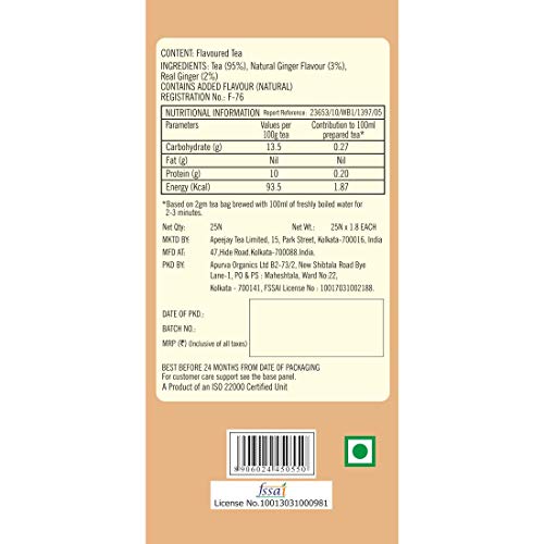 Typhoo Stimulating Adrak Chai (25 Tea Bags)