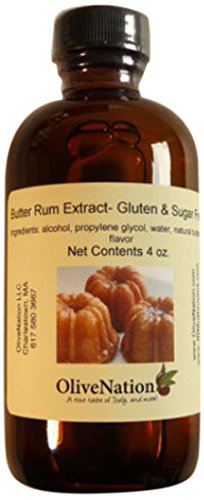 Butter Rum Flavor - Buttered Rum Extract for Baking - Beverages - Sauces - Non-GMO - Gluten Free - Kosher - Vegan - 4 Ounces