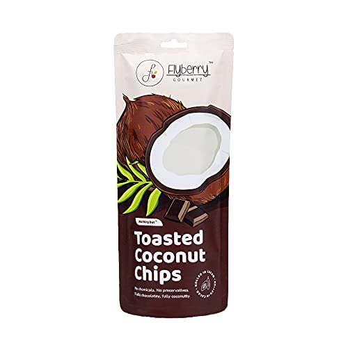 Flyberry Gourmet Toasted Coconut Chips with Cacao 300 Gms (Pack of 6x50Gms)