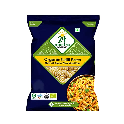 24 Mantra Organic Wholewheat Fusili Pasta, 0% Maida, 100% Wholewheat, 500g