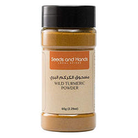 Seeds and Hands Wayanad Raw Wild Turmeric/Kasturi Manjal/Kasturi Haldi Powder for Skin Care [100% Pure and Natural] Pack of 2 x 65g (130g)