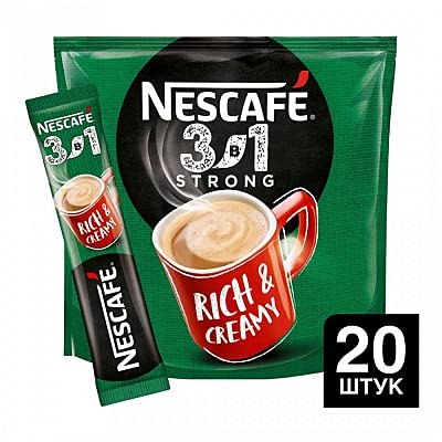 Nescafe 3 in 1 Strong Rich & Creamy 20 Bags