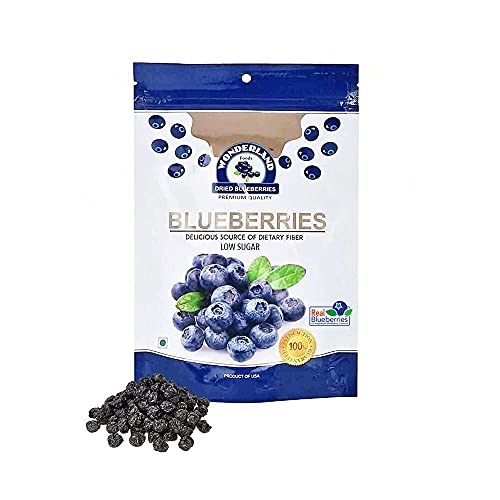 Wonderland Foods - Healthy & Tasty Californian Whole & Dried Blueberry 150g Pouch