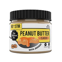 The Butternut Co. No stir Peanut Butter Classic (With Jaggery) Crunchy, 340 gm (No Added Sugar, Vegan, High Protein, Keto)