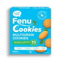 Nutrillion Fenu Cookies MultiGrain High Fiber Low GI Cookies - Tasty and Healthy Sugar-Free Snacks 200gm - Vitamin A,C | Calcium | Iron (Pack of 1)