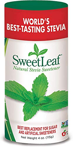 SweetLeaf Stevia Powder Shaker Jar - Stevia Extract Powder, Zero Calories, Zero Sugar, Non-GMO, Gluten-Free, Keto Friendly, Powdered Stevia Shaker - 4 Oz