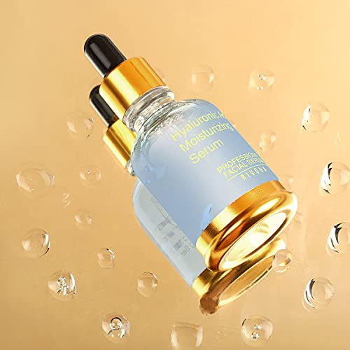 Rivona Naturals Hyaluronic Acid Face Serum for women glowing skin, Intense Hydration & Fines Lines, Under Eye Dark Circles, Anti Aging & Anti Wrinkle - Daily Hydrating Face Serum for Dry, Normal & Oily Skin - 30 ML