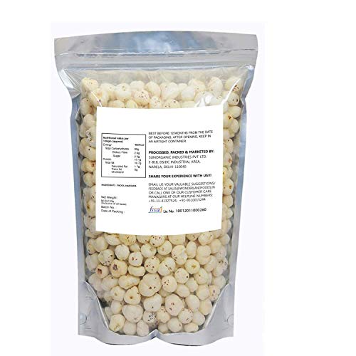 WONDERLAND FOODS Jumbo Size Phool Makhana | Ful Makhana) Lotus Seed Pop | Gorgon Nut Puffed Kernels | 250 Grams