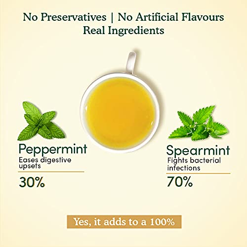 VAHDAM, Organic Spearmint Tea + Peppermint Tea Bags -50 Herbal Tea Bags for PCOS and PCOD | Refreshing & Relaxing Mint Tea