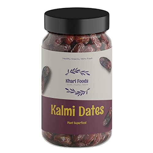Khari Foods Premium Saudi Kalmi Dates, Khajur / Khajoor Dry Fruits, Energy Booster, Healthy Superfoods (250g)