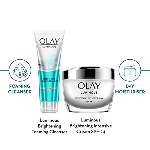 Olay Luminous Day Cream Moisturiser (Spf 24) and Cleanser, 150 g