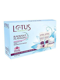 Lotus Herbals Radiant Platinum Cellular Anti-Ageing Facial Kit 5 in 1, 250g