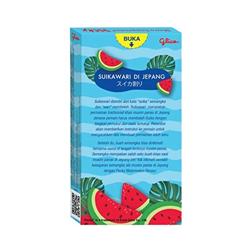 Glico Pocky Watermelon Flavour Biscuit Sticks, 36 g, Blue & Red, Green