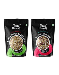 True Elements Seeds Combo for Eating 250g (5 in 1 Mix Seeds 125g + 4 in 1 Trail Mix 125g) - Roasted Seeds | Diet Snacks
