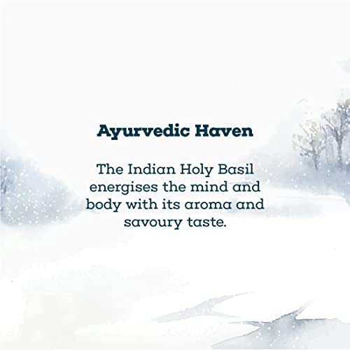 The Hillcart Tales TLB Indian Holy Basil Flavoured Green Tea Bags | 25+5 Teabag Pieces | 60 grms