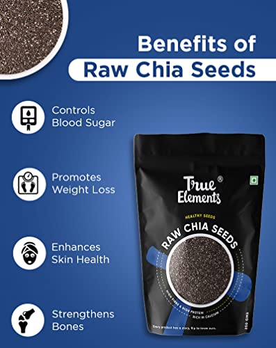 True Elements Chia Seeds for Weight Loss 150g - Diet Food | Healthy Snacks | Raw Chia Seed