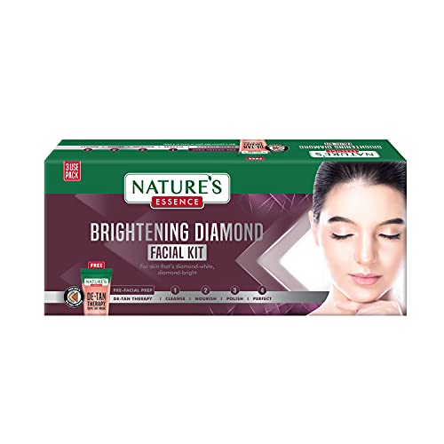 Nature's  Essence Brightening Diamond Facial Kit 3 Use, White, 75 gm, Diamond, 5 count
