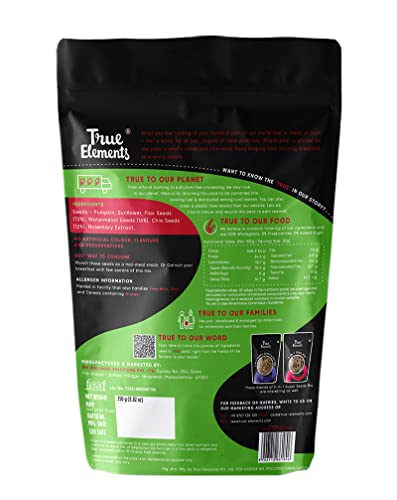 True Elements 5 in 1 Mixed Seeds 250g - Seeds for Eating | Roasted Seeds | Healthy Snacks | Diet Food for Weight Loss