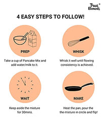 True Elements Chocolate Pancake Mix 250g - Breakfast Mix with 15% Millet | 2-Minute Pancakes | No Maida | No Baking Soda | No Added Sugar