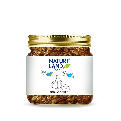 Natureland Organics Garlic Pickle 350 Gm - Organic Healthy Pickles