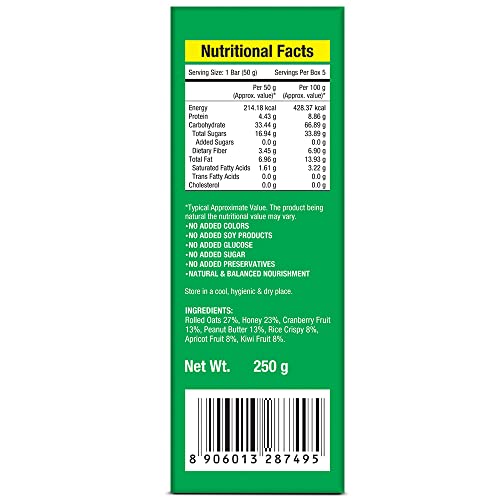 NourishVitals Granola Healthy Fruit Mix Snack Bar, 250 g