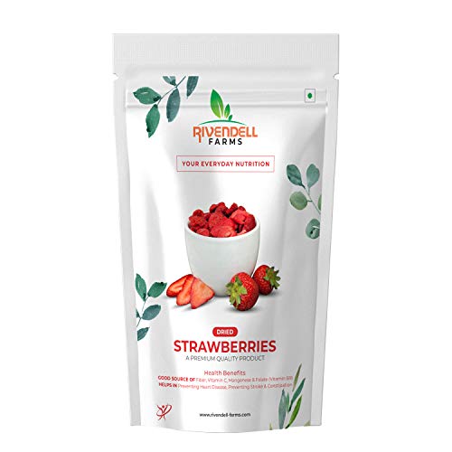 RIVENDELL FARMS Dried Strawberry | 100% Pure & Natural | Handpicked Dried Berries | High in Anti-Oxidants | Non-GMO (200 Gm)