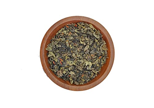 Declanh Ceylon Green Tea Peach, Loose Leaf 100 Grams | Helps in Weight Loss, Stress relief and Improving Metabolism rate |Ceylon Green tea with the refreshing addition of succulent peaches| Rich And Exclusive Aroma