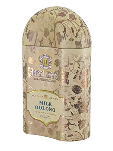 Hyleys Traveller's  Collection Milk Oolong Chinese Medium Leaf Tea in Tin, 3.52 Ounce (100g) - (100% Natural, Sugar Free, Gluten Free and Non-GMO)