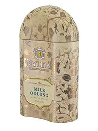 Hyleys Traveller's  Collection Milk Oolong Chinese Medium Leaf Tea in Tin, 3.52 Ounce (100g) - (100% Natural, Sugar Free, Gluten Free and Non-GMO)