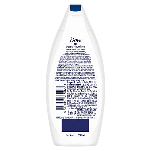 Dove Body Wash Deeply Nourishing 190 Ml Bottle