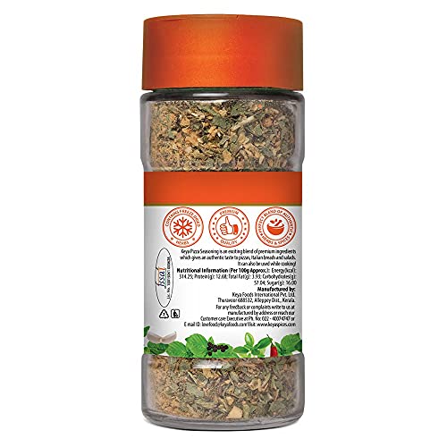 Keya Herb and Seasonings Combo | Oregano x 1, 11 Gm | Pizza Seasoning x 1, 45 gm | Glass Bottle | Pack of 2