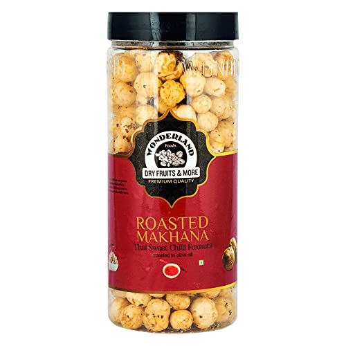 Wonderland Foods - Roasted & Flavoured Thai Sweet Chilli Makhana (Foxnut) 100g Jar