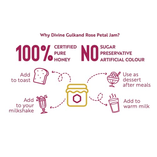 The Divine Foods Pure Gulkhand Honey Single Origin Unblended Natural & Healthy From Western Ghats (400 gm)