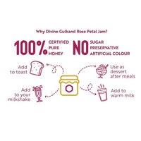 The Divine Foods Pure Gulkhand Honey Single Origin Unblended Natural & Healthy From Western Ghats (400 gm)