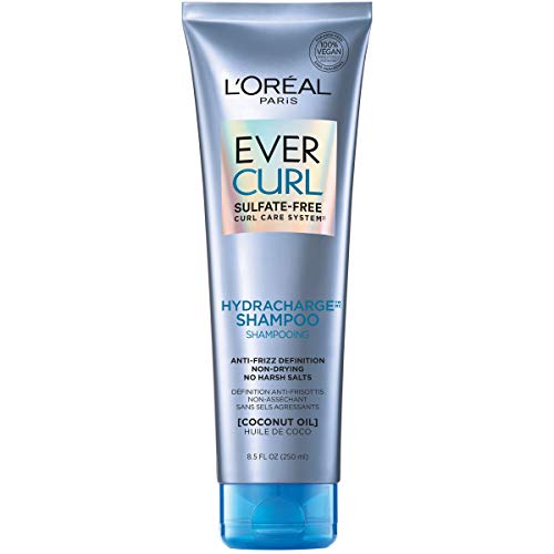 L'Oreal Paris EverCurl Hydracharge Sulfate Free Shampoo, with Coconut Oil, 8.5 Fl; Oz (Packaging May Vary)