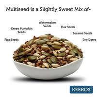 Keeros Multi Seeds Mix, Sugar Free Healthy Snacks for weight loss | Diabetic Snacks | Slightly Sweet & Crunchy Low GI 5 in 1 Trail Mix with Roasted Flax Seeds, Watermelon, Pumpkin Seeds & more |400g