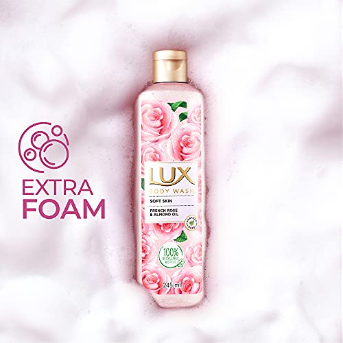 Lux Shower Gel, French Rose Fragrance & Almond Oil Bodywash, With Glycerine For Soft & Glowing Skin, Paraben Free, 245 ml