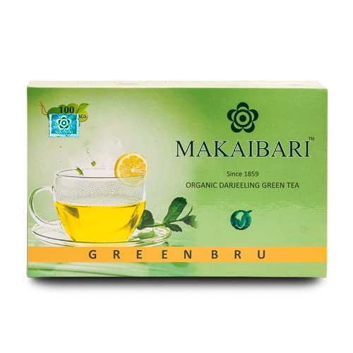 Makaibari Green Bru Darjeeling Green Tea Bags, 100pcs