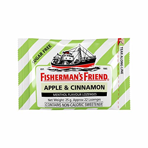 Fisherman's  Friend Sugar Free Mouth Freshener - Apple & Cinnamon - Fresh and Fruity Lozenges 25g