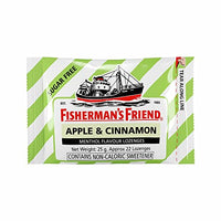 Fisherman's  Friend Sugar Free Mouth Freshener - Apple & Cinnamon - Fresh and Fruity Lozenges 25g