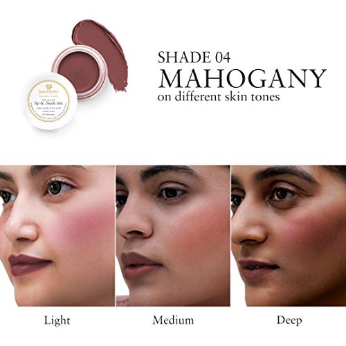 Just Herbs Ayurvedic, Natural Lip & Cheek Tint, Blush For Women- SLS, Chemical & Paraben Free - 04 Mahogany (Creamy Matte)