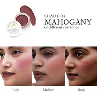 Just Herbs Ayurvedic, Natural Lip & Cheek Tint, Blush For Women- SLS, Chemical & Paraben Free - 04 Mahogany (Creamy Matte)