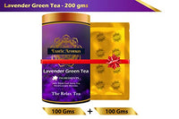 Exotic Aromas Lavender Green Tea (200 G, serves 100 cups), 100 % Whole Leaf Green tea for stress relief, good sleep and relaxation