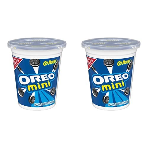 OREO Mini Chocolate Sandwich Cookies Go-Pak, On The Go Snacks, 3.5 oz (Pack of 2)