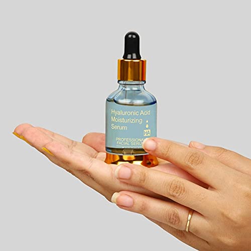 Rivona Naturals Hyaluronic Acid Face Serum for women glowing skin, Intense Hydration & Fines Lines, Under Eye Dark Circles, Anti Aging & Anti Wrinkle - Daily Hydrating Face Serum for Dry, Normal & Oily Skin - 30 ML