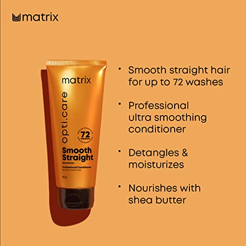 MATRIX Opti Care Professional Conditioner | Intensely moisturizes leaving Smooth Straight and shiny hair | With Shea Butter | For Unruly Hair | Paraben Free