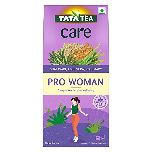 Tata Tea Care Pro Woman| Goodness of Shatavari, Aloe Vera & Rosemary | Herbal Infusion Green Tea | 25 Tea Bags