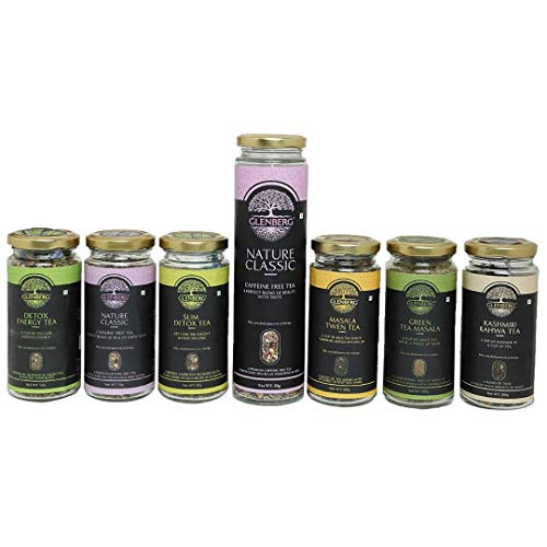 Glenberg Detox Energy Tea | Green Tea for Instant Energy with Ashwagandha and Mint | 50 Gm, 25 Cups