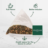 VAHDAM, Organic Sweet Cinnamon Masala Chai - 15 Pyramid Tea Bags | Black Tea, Cinnamon & Cardamom | Real & Whole Ingredients, USDA Certified