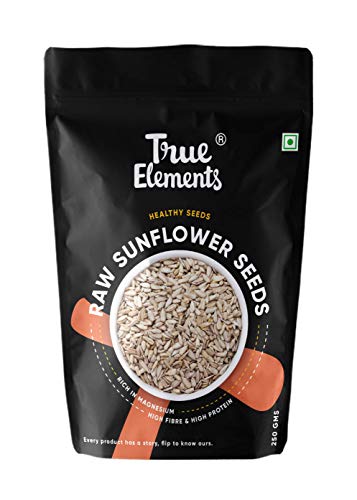 True Elements Sunflower Seeds 250g - Raw Sunflower Seeds for Eating | Healthy Snacks | High in Fibre & Protein